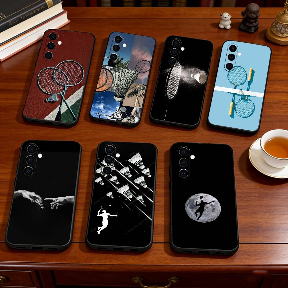 Badminton Quotes - S-Stylish badminton Telefon Kılıfı Siyah Silikon