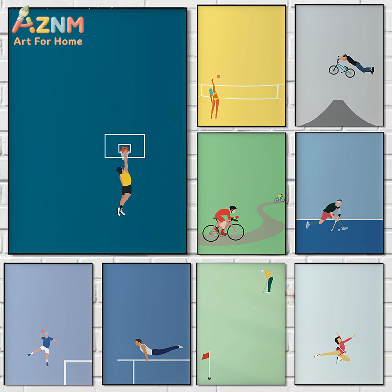 Badminton Quotes - AZNM Minimalist Spor Temalı Kanvas Duvar